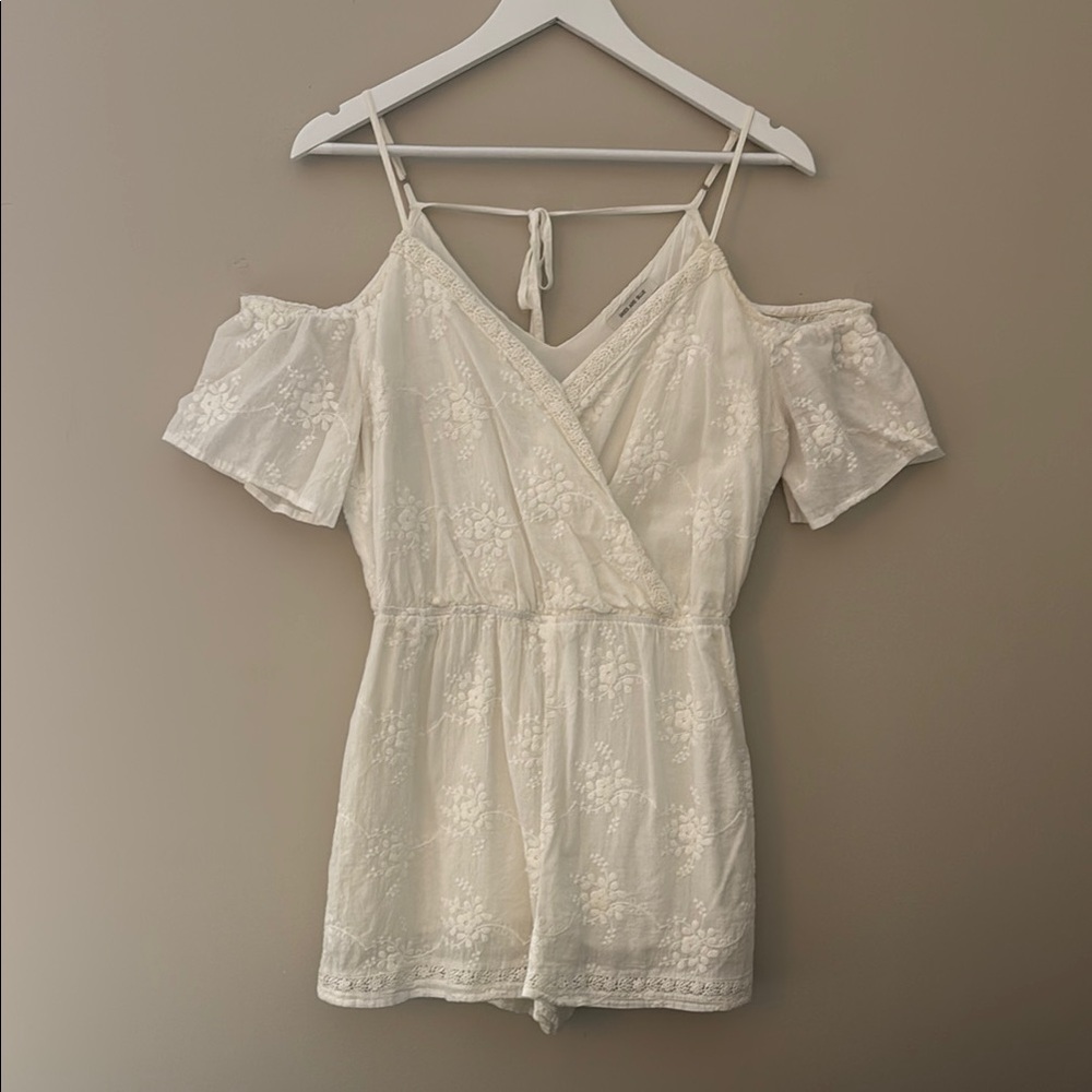 Skies Are Blue White Lace Romper
